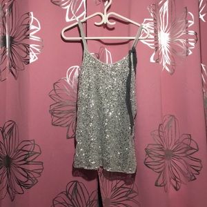 Gorgeous sequin silver top